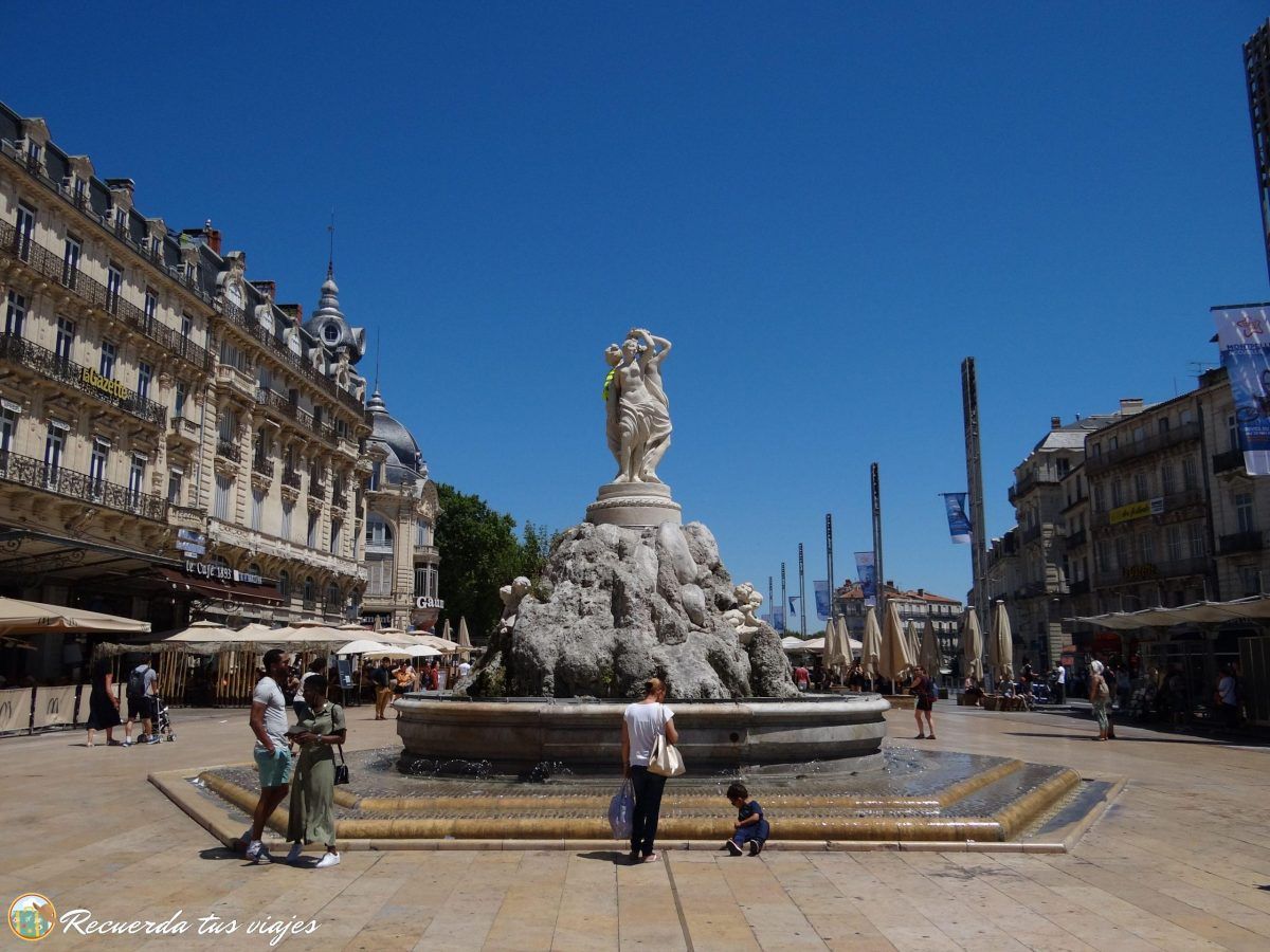 Visitar Montpellier en un día - Fuente de las tres gracias