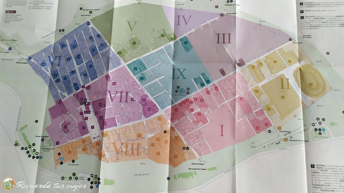 Visitar Pompeya por libre- mapa Pompeya