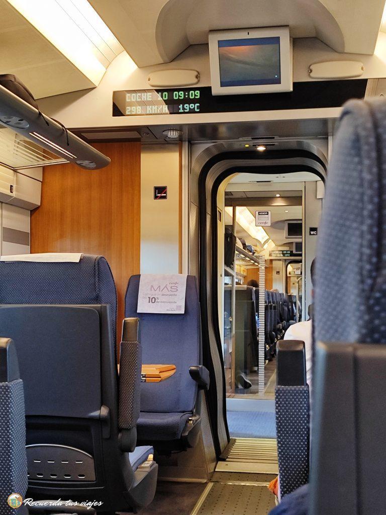Interior del tren - Cómo viajar en Renfe con niños