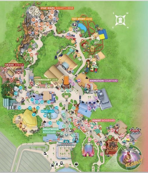 Mapa Hollywood Studios