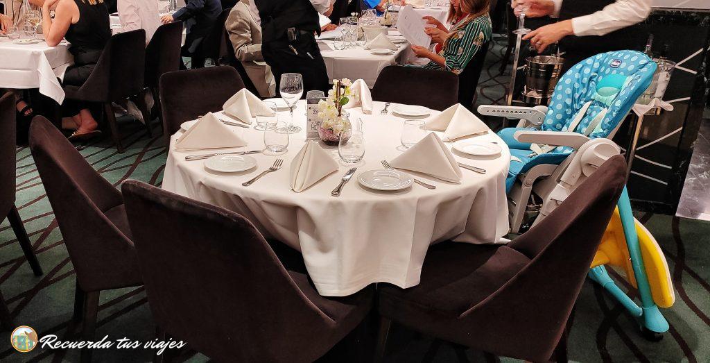 Mesa del restaurante - 7 días de crucero por el Mediterráneo en el MSC Seashore