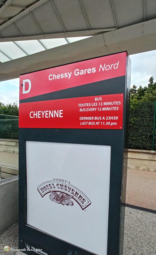 Parada de autobús gratuito al hotel Cheyenne