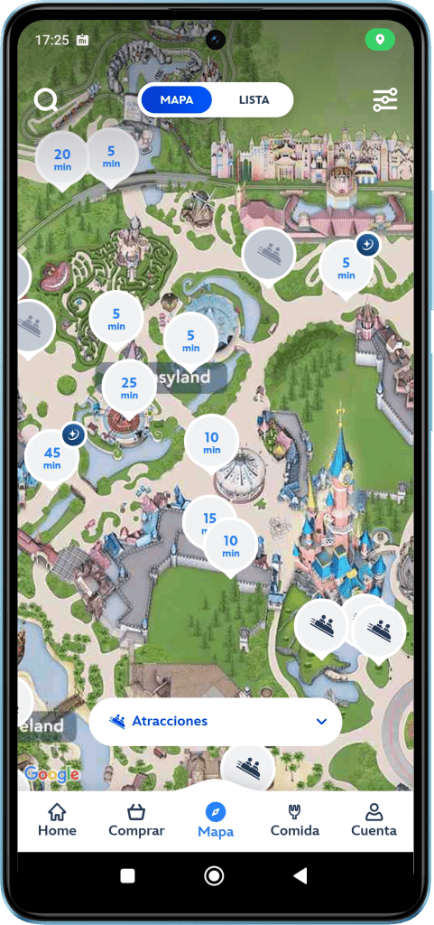 Disney aplicacion tiempos de espera - Aplicación móvil de Disneyland París